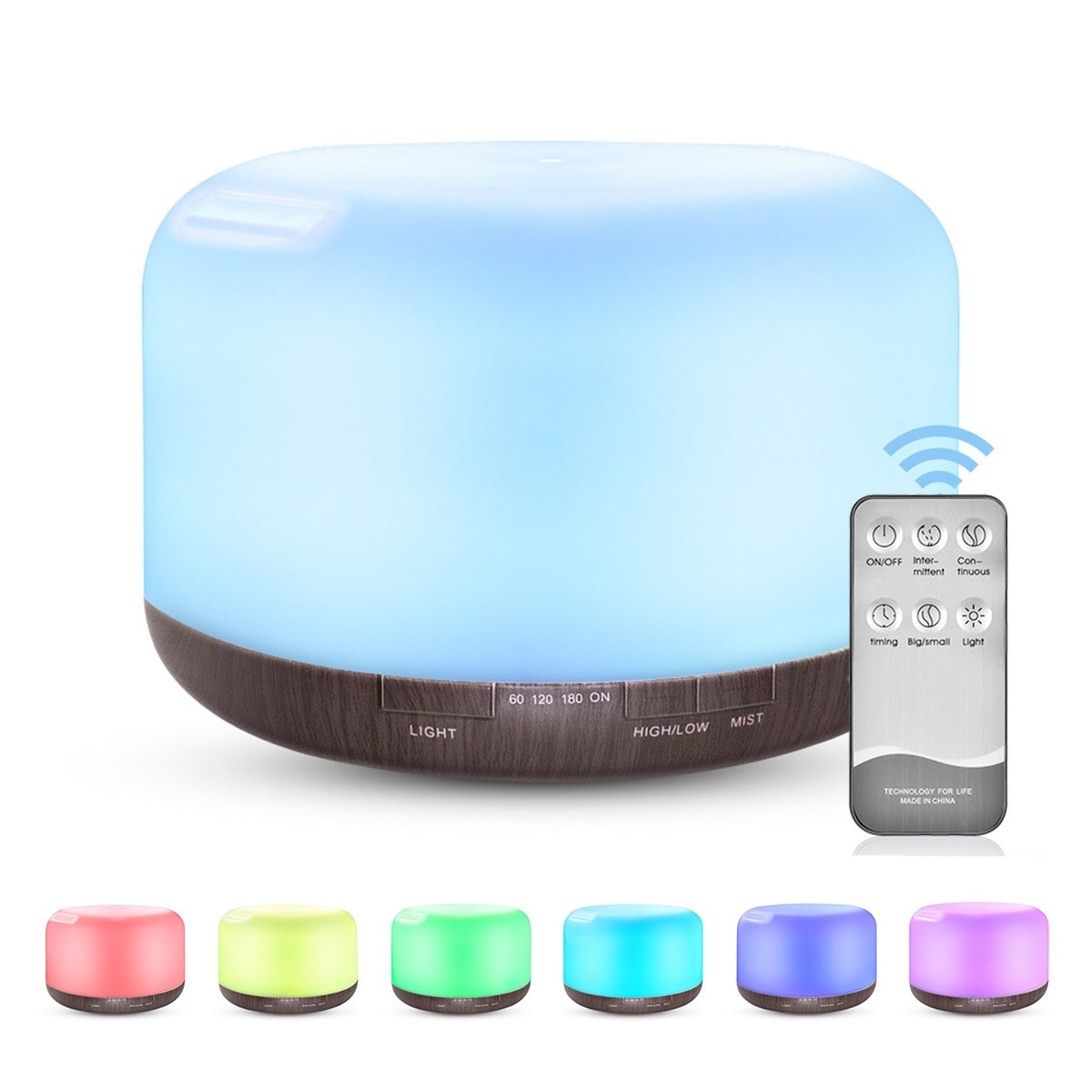 Color Changing Essential Oil Aromatherapy Diffuser With Remote - Sensual Balance
