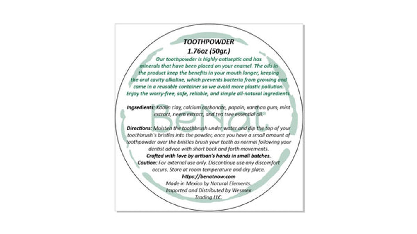 All - Natural Tooth Powder. Eco - Friendly. - Sensual Balance